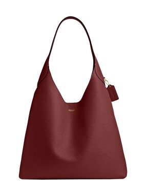 New Coach Brooklyn Leather Shoulder Bag 39 Dark Ruby Red